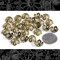 Antiqued Brass 15mm Five Petal Dimpled Open Leaf Bead Caps - Set of 24 - AB-BC19
